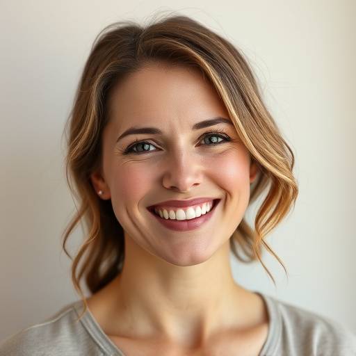Portrait of Sarah Johnson, Founder and Lead Photographer with a warm smile